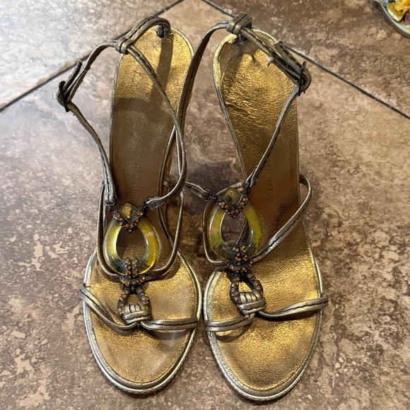 Giuseppe Zanotti Metallic Gold Heels - Picture 1 of 13
